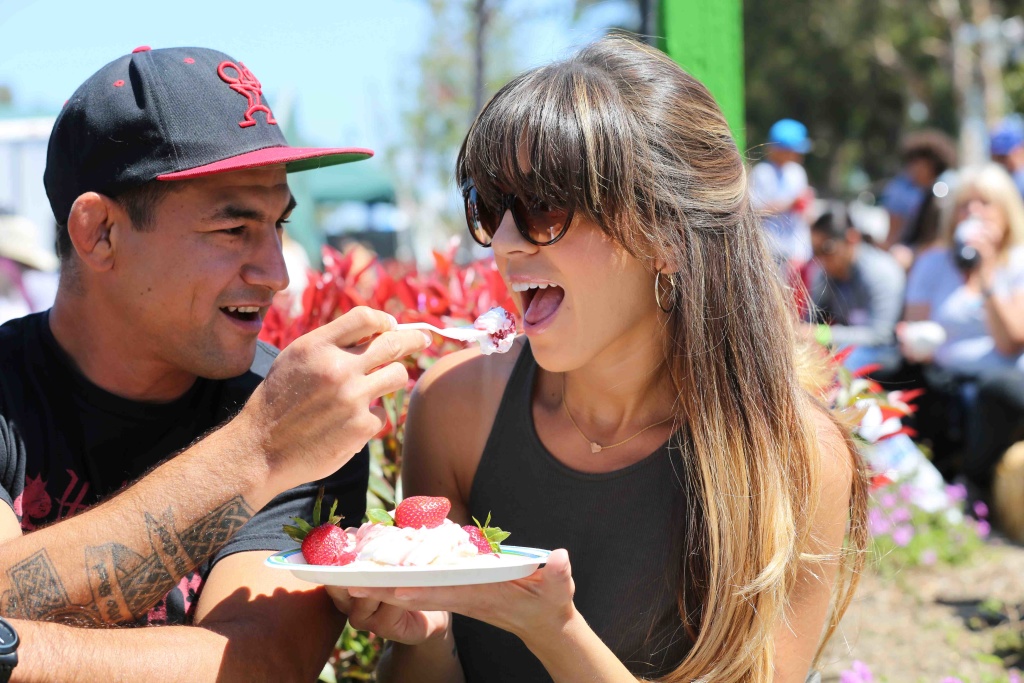 Attendees at the California Strawberry Festival, held in Oxnard.