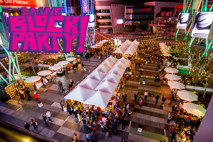 The pop-up market at L.A. Live in downtown Los Angeles.