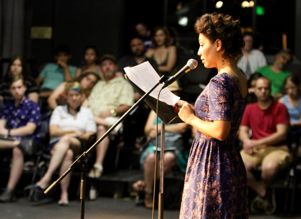 Actress Jasika Nicole reads at LitFest Pasadena 2017.